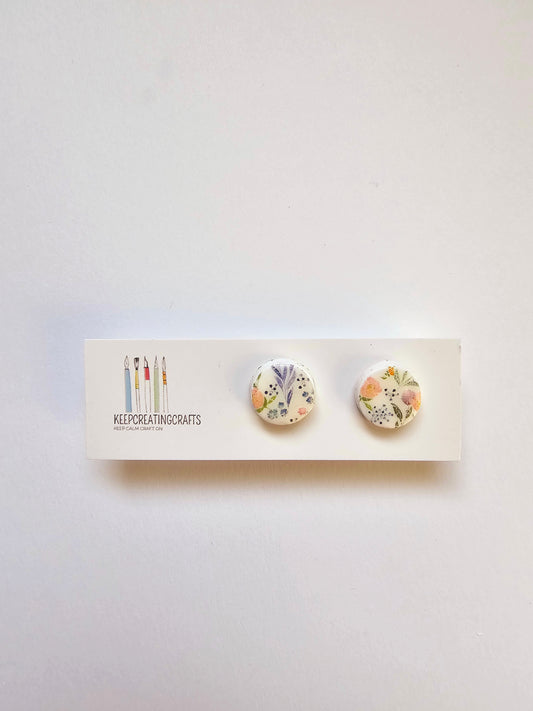 Poppies & Peonies Studs